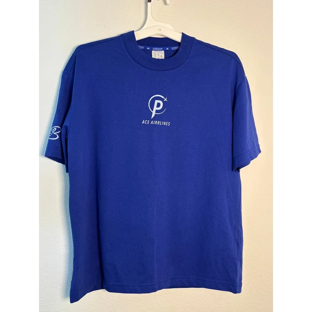Adidas Basketball Candace Parker Ace Airlines Blue Graphic T-Shirt XS HM4944